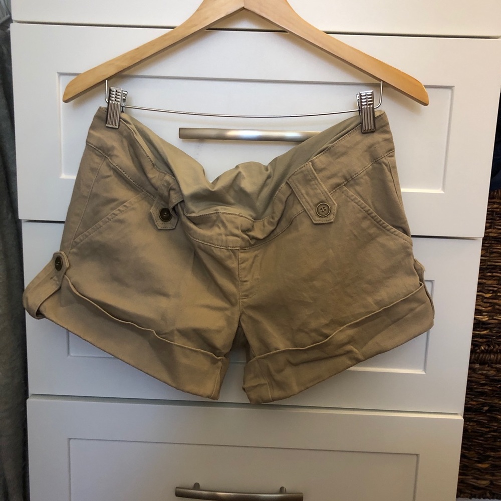 Maternity Khaki Shorts